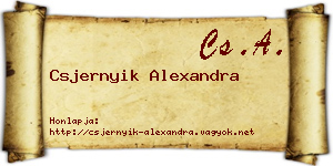 Csjernyik Alexandra névjegykártya