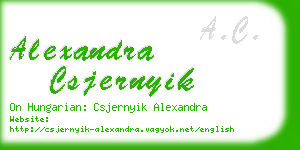 alexandra csjernyik business card